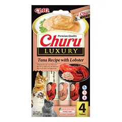 Churu Luxury kreminis skanėstas su tunu ir omarais katėms, 4 vnt.