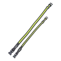 Nomad Tales Spirit USB LED nailoninis antkaklis, neoninis geltonas ir pilkas, Vidutiniams 11–25 kg — 4 nuotrauka