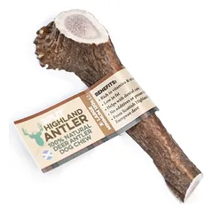Perpjautas elnio ragas šunims – Split Highland Antler – XL dydis 120+ g