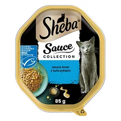 SHEBA Sauce Collection 22x85 g drėgnas visavertis ėdalas suaugusioms katėms su tunu padaže