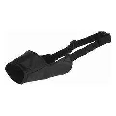 Trixie Nylon Muzzle nailoninis antsnukis šunims, dydis M-L, snukio apimtis 26 cm, snukio aukštis 7.7 cm, juodas — 2 nuotrauka