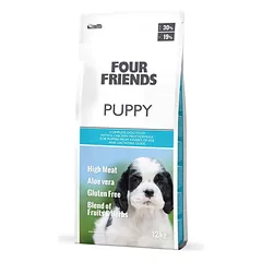 FourFriends puppy begrūdė sausas pašaras šuniukams su vištiena, 12 kg