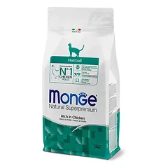 Monge Daily Line Hairball super premium pašaras suaugusioms katėms su vištiena 1,5kg