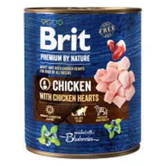 Brit Premium by Nature Chicken with Hearts drėgnas maistas šunims, 800 g