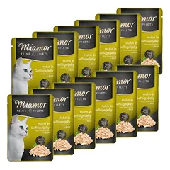 Miamor Feine Filets - drėgnas kačių maistas vištiena paukštienos drebučiuose 12x100g