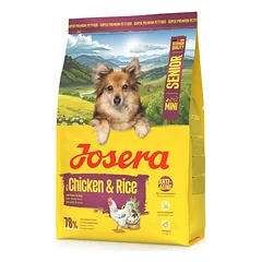 JOSERA Mini Senior Chicken and Rice 3kg be gluteninė maistas vyresniems mažų veislių šunims