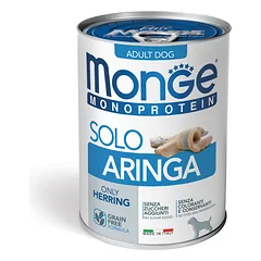 Monge Monoproteico Solo - Wet Dog Pate 100% Herring 400g (pak24) parduotuvėje petbaze.lt