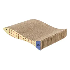 TRIXIE Žuvies formos kartono draskyklė, katžolė, 2 vnt., 40 × 30 × 11 cm, mėtų/kreminė — 3 nuotrauka