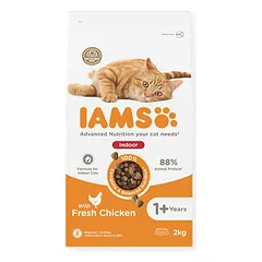 IAMS sausas maistas namuose gyvenančioms katėms su vištiena, 2 kg