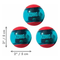 KONG Squeezz Action Ball Red Small 3 pcs — 2 nuotrauka