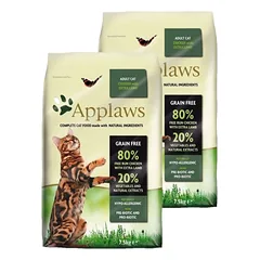 Applaws Adult Chicken with Extra Lamb Sausas maistas katei 2x7,5kg