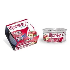 Monge Fruits Tuna & Apple papildomas maistas suaugusioms katėms su tunu ir obuoliais, 80 g — 2 nuotrauka