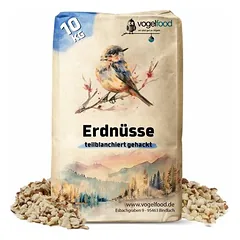 Erdnüsse Erdnusskerne gehackt teilblanchiert Bruch Marke Vogelfood
