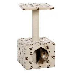 Trixie Junior Zamora draskyklė stulpas su būda, 60cm, smėlio su letenomis