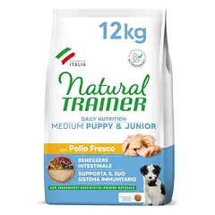 Natural Trainer Puppy & Junior Medium mit Huhn