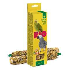 RIO lazdelės papūgoms su riešutais ir medumi, 2x90 g