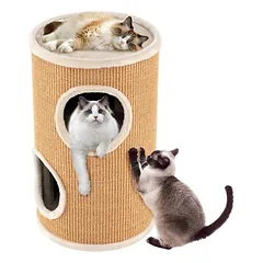 Giantex Kratzbaum Für Katzen Mit 3 Ebenen, Katzenturm