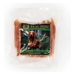 REAL DOG SNACKS Minkštos vištienos juostelės 500g