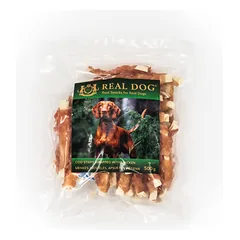 Menkės juostelės REAL DOG Snacks Apsuktos vištiena 500g