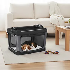 Sulankstoma šunų transportavimo dėžė, 600D Oxford audinys, 76x53x53 cm — 5 nuotrauka