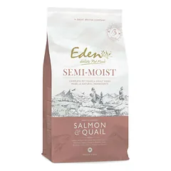 Eden & Quail - pusiau drėgnas šunų maistas su lašiša ir putpeliu