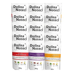 DOLINA NOTECI Mix skoniai: triušis, antis ir jautiena, 15 x 150 g