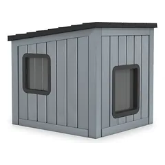 Kačių namelis, 2 PVC durys, 62,5 × 54 × 56,5 cm — 4 nuotrauka