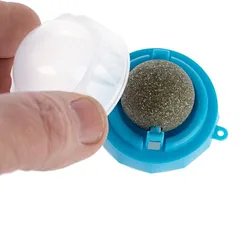 zooplus Basics žaislas katėms, katžolės kamuoliukas, 5 x 5 x 4 cm, mėlyna — 5 nuotrauka