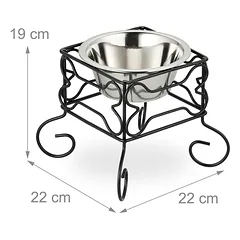 Šunų dubenėlio stovas Relaxdays, 700 ml, 22 × 19 × 22 cm — 4 nuotrauka