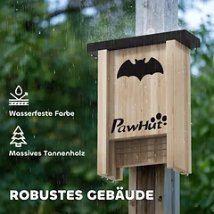 Šikšnosparnių nameliai, 3 vnt., sodams, vaismedžių sodams ir ūkiams, lengvai pakabinami, 18 x 6 x 22,5 cm, natūralios medienos spalvos — 5 nuotrauka