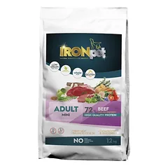 IRONpet BEEF Mini Adult vieno baltymo pašaras suaugusiems šunims