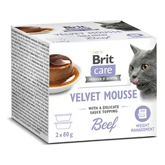 BRIT Care Cat Velvet Mousse Beef 2x80 g jautienos tyrė, drėgnas kačių maistas