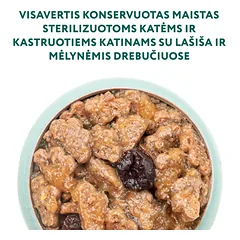 OPTIMEAL konservai sterilizuotoms katėms ir kastruotiems katinams su jautiena ir kalakutiena 85g x 12 — 2 nuotrauka