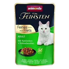 ANIMONDA Cat Vom Feinsten Adult – triušiena ir vištienos filė, maišelis 85 g