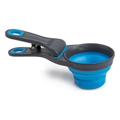 Dexas sulankstomas KlipScoop 3-in-1 mažas - sulankstomas maisto samtelis su maišelio uždarymo spaustuku, mažas, Zielony / 118ml — 3 nuotrauka