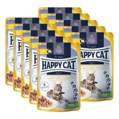 Happy Cat guliašas katėms su paukštiena LandGeflugel, 10x85 g
