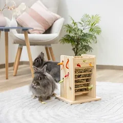 Kerbl Pet šieno ir daržovių bokštas smulkiems gyvūnams, L 24 x B 24 x H 30 cm — 2 nuotrauka
