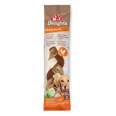 8in1 Delights Chewy Braids skanėstas vidutinių ir didelių veislių šunims, 80 g