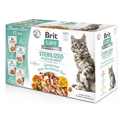 BRIT CARE Fillets in Gravy Box Pouch Sterilized 24x85g sterilizuotoms katėms