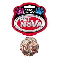 PET NOVA DOG LIFE STYLE Medvilninis virvės kamuolys 5 cm Superdental