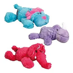 KONG Cozie Bright Medium žaislas šunims su papildomu medžiagos sluoksniu ilgesniam tarnavimui, minkštas pliušas