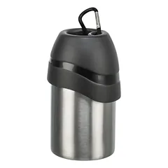 Trixie Gertuvė butelis su dubenėliu, nerūd. plienas/plastikas, 0.3 l