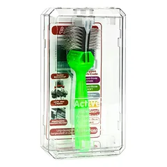 ActiVet Pro Brush Soft - minkštas, dvipusis ir lankstus šepetys veislėms su minimaliu pavilniu, ilgiems/šilkinams plaukams - mažas 4,5c, Green / Mała — 2 nuotrauka