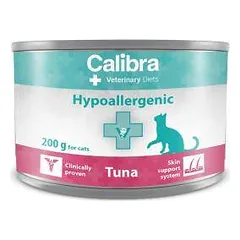 Calibra Veterinary Diets Cat Hypoallergenic Tuna drėgnas maistas alergiškoms katėms, 200 g