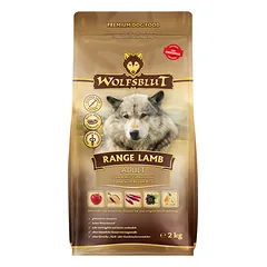 WOLFSBLUT Range Lamb Adult sausas maistas suaugusiems šunims su ėriena ir rudaisiais ryžiais, 2 kg