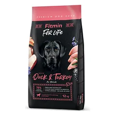 FITMIN dog For Life Duck &amp; Turkey 12 kg