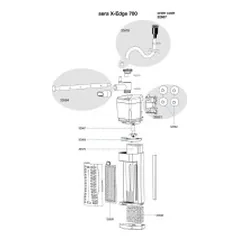 Sera vidinis kampinis filtras X-Edge 700, 700 l/h, 8,5 W — 3 nuotrauka