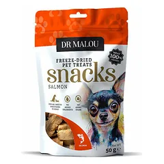 Dr Malou Dog liofilizuoti lašišos kubeliai, skanėstai šunims 50 g — 3 nuotrauka