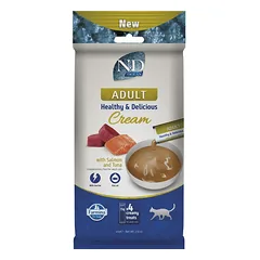 FARMINA N&D Ocean Cat Creamy Salmon and Tuna 60 g su lašiša ir tunu, kreminė užkanda katėms