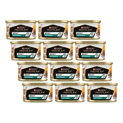 PRO PLAN Adult drėgnas vištienos paštetas Šlapias kačių ėdalas 12x85g